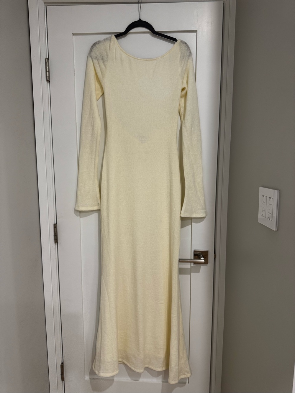 Princess Polly Cream Long-Sleeve Maxi Dress